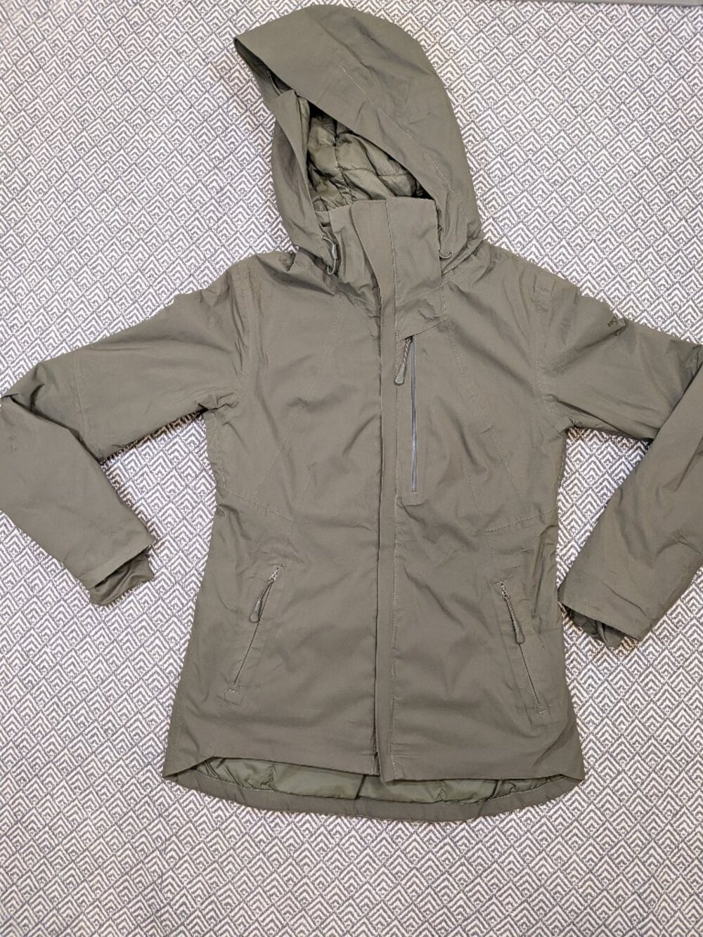 The North Face Women's Insulated Hooded Jacket Olive Green Size Small